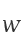 w